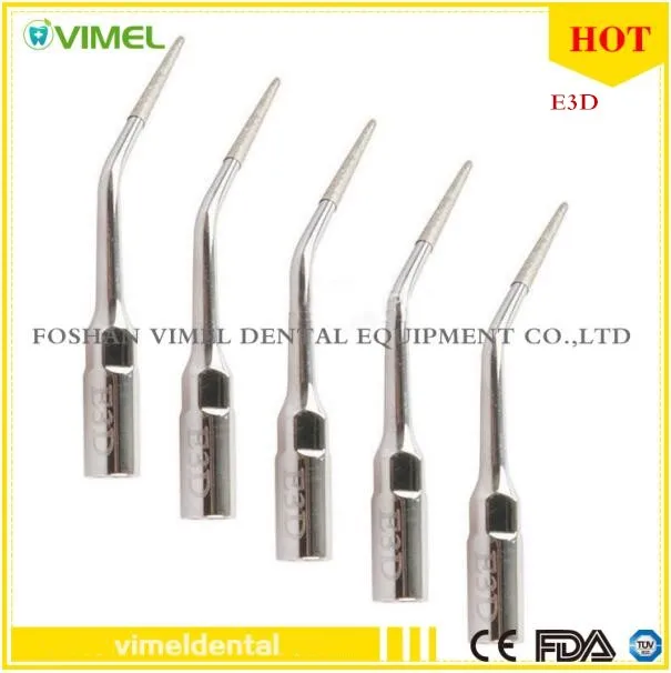 

5PCS Dental Ultrasonic Scaler Tips E3D 5*New Dental Diamond Coated Endodontic Endo Tip Compatible Woodpecker/EMS E3D