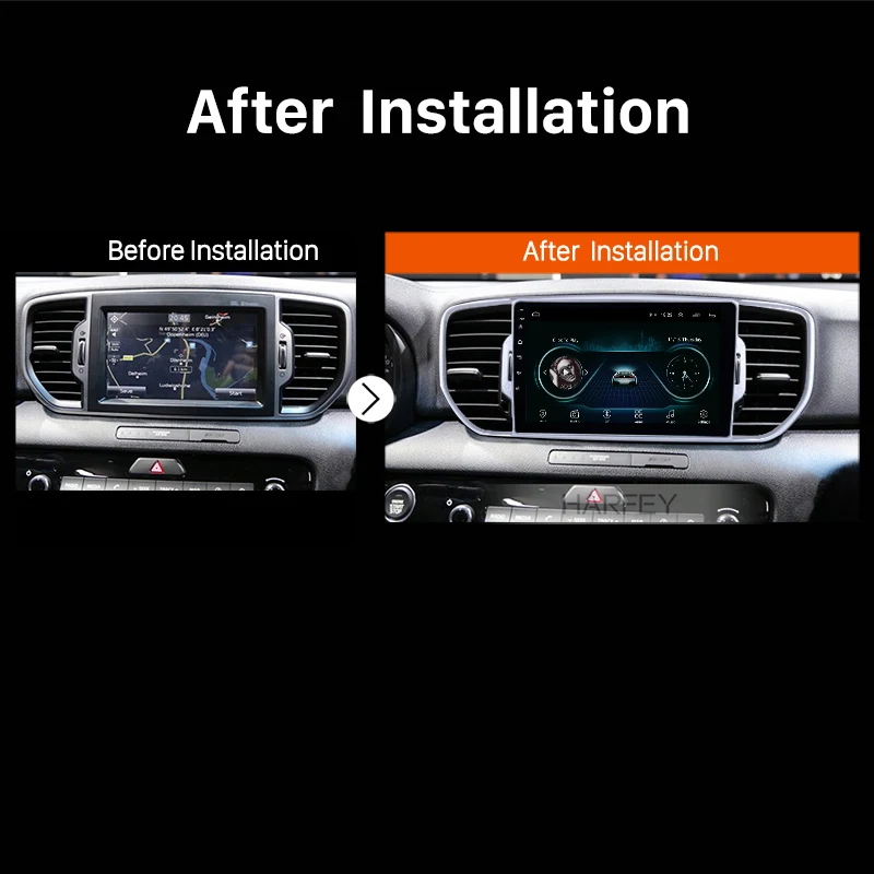 Top Harfey HD Touchscreen Android 8.1 Radio 9" for 2016 2017 KIA KX5 Sportage with GPS car multimedia player Bluetooth Aux USB 5