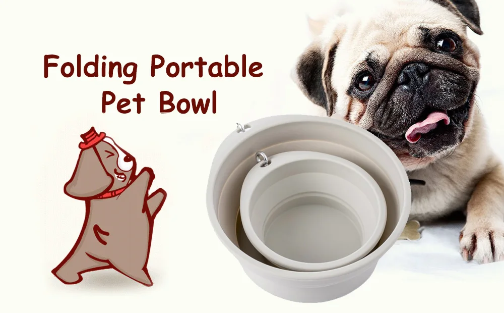 Jordan&Judy Folding Portable Pet Bowl 