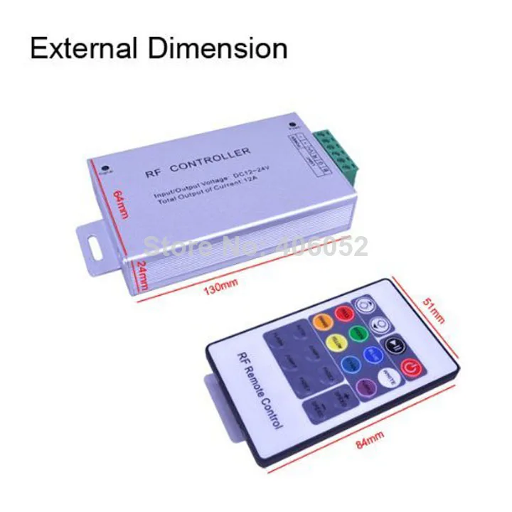 24A 288W RF 20 ключей пульт дистанционного управления для 3528 5050 RGB светодиодные полосы