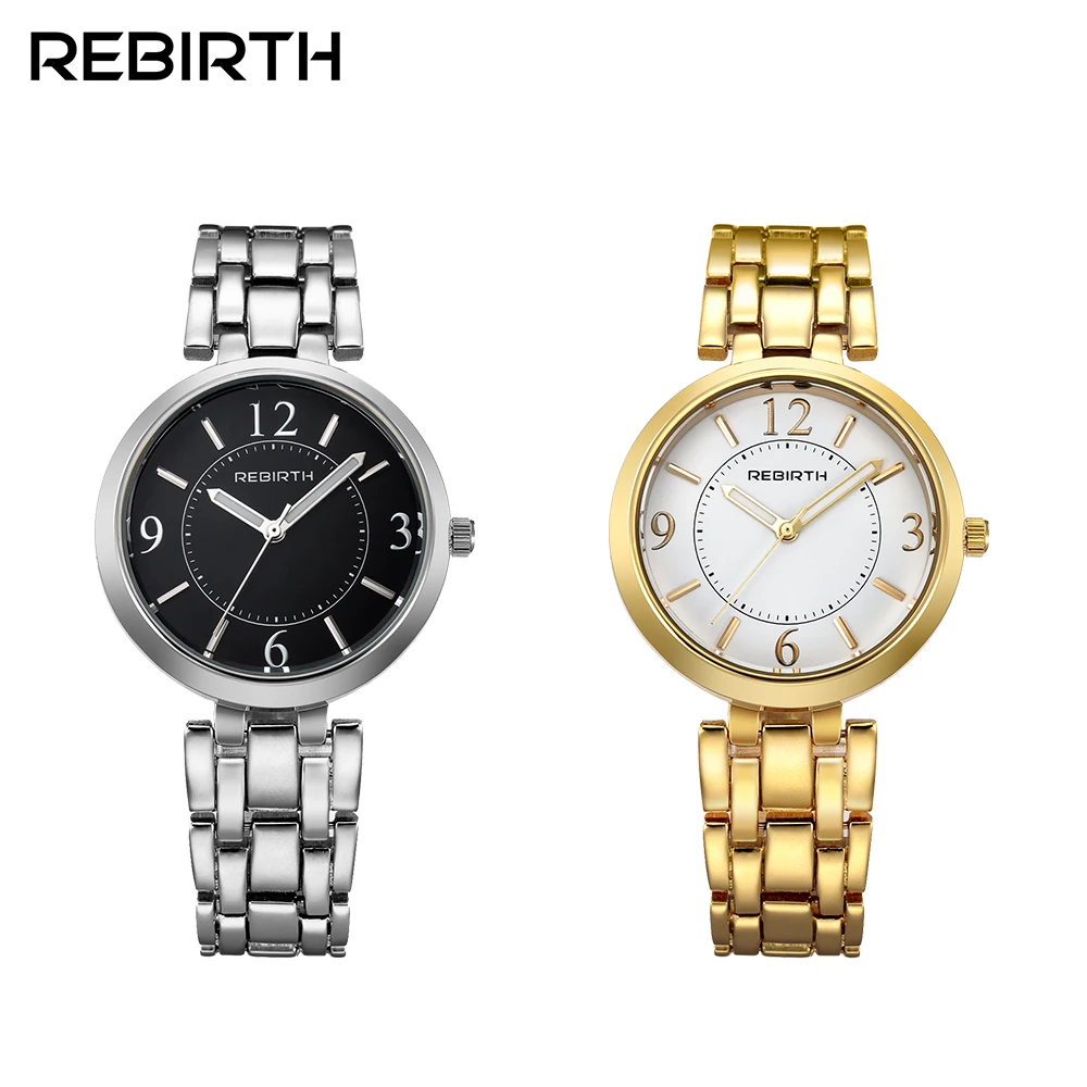 

REBIRTH Fashion Brand Watches for Women Luxury Business Leather Straps Women's watches Waterproof Quartz Casual Ladies Watch