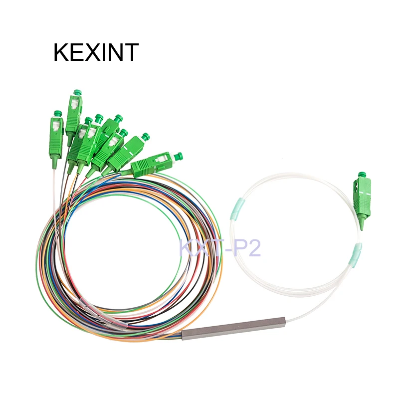 Волоконно оптический ПЛК Сплиттер KEXINT 1x8 мини модуль тип цветного кабеля