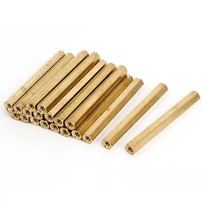 

20pcs M4 Female Thread Insulated Brass Standoff Hexagonal Spacer 55mm Long
