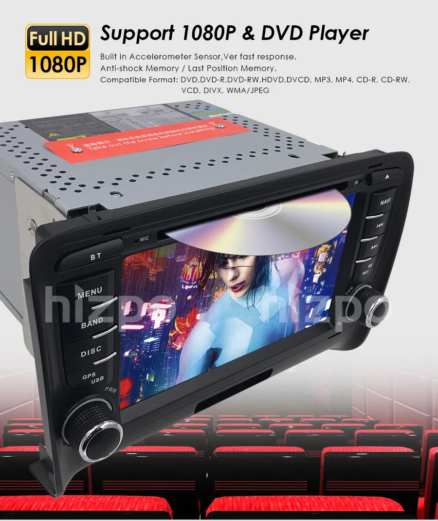 Сенсорный экран 2 DIN автомобильный DVD gps Радио стерео для AUDI TT 2006- MK2 gps аудио dvd плеер руль TVBOX RDS Bluetooth компакт-диска