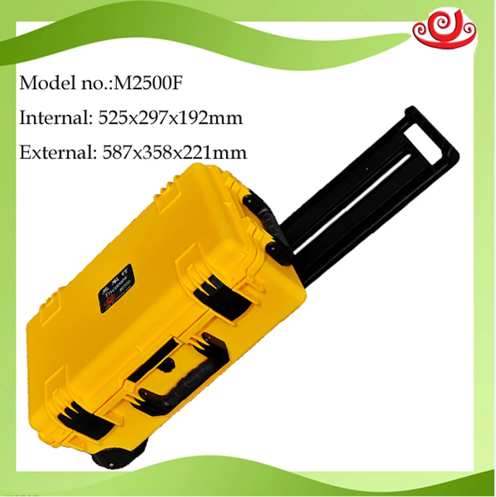 waterproof safety equipment case587*358*221mm Impact PP ALLOY Plastic sealed,tool case, tool box with Sponge Foma GL-2500