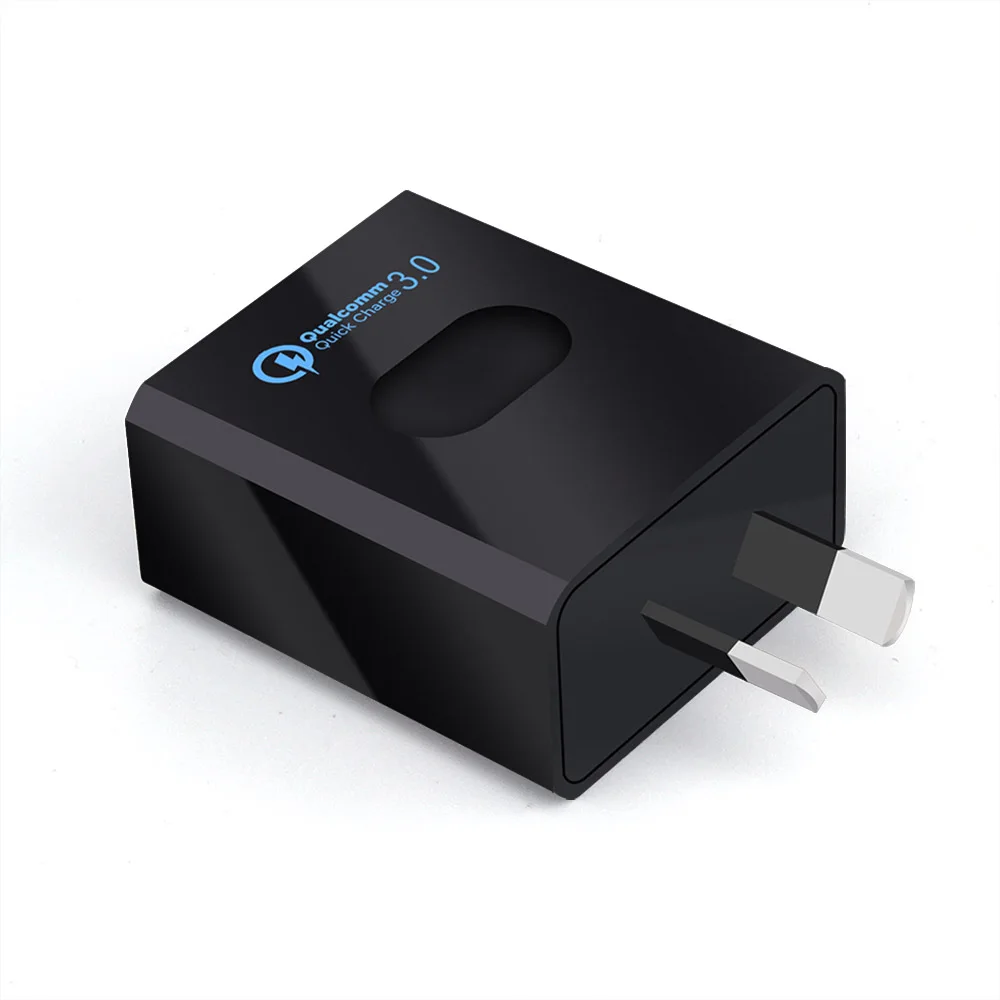 DCAE Быстрая зарядка QC 3,0 USB зарядное устройство для телефона быстрое зарядное устройство EU/US зарядное устройство для мобильного телефона для iPhone samsung Xiaomi huawei Redmi - Тип штекера: AU Plug Black