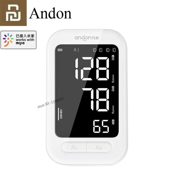 

Xiaomi Mijia Andon Smart Blood Pressure Monitor Arm Heart Beat Rate Pulse Meter Tonometer Sphygmomanometers Pulsometer for Mijia