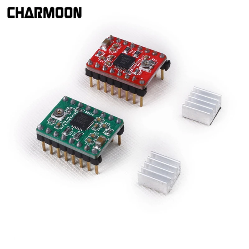 Шаговый Драйвер Reprap A4988 шагового двигателя + радиатор с наклейкой 1 шт. |