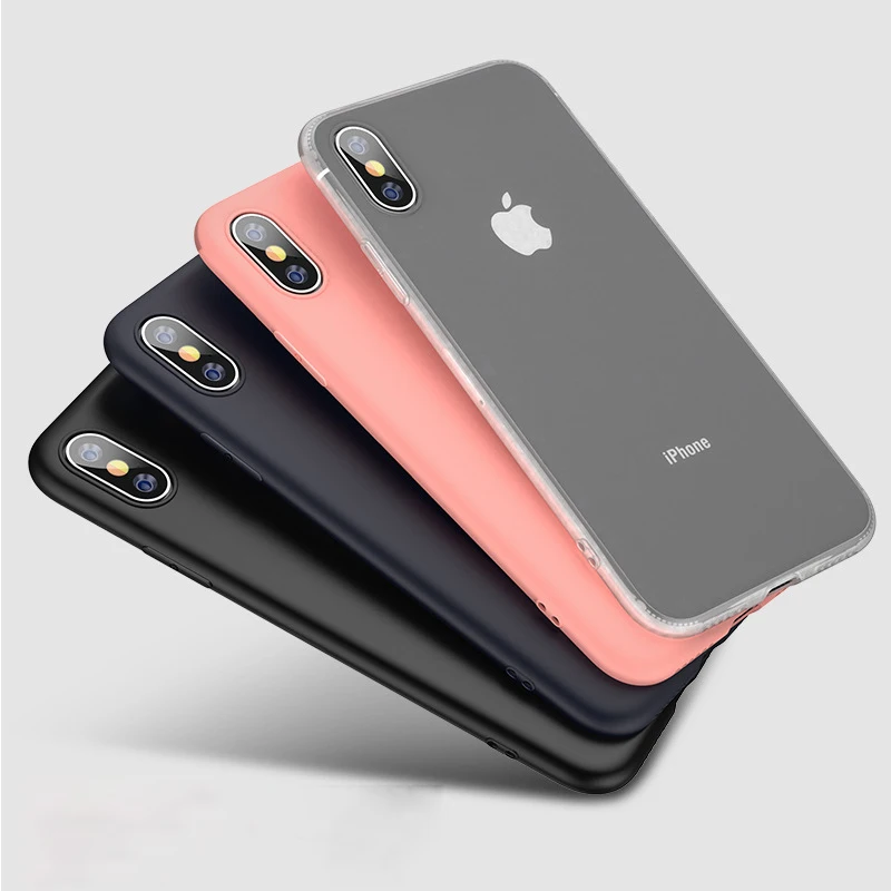 Mobile Phone Cases For iPhone 7 8 Plus 2018 New Luxury Brand Soft Color TPU Frosted Shell Covers X SMSNXY | Мобильные телефоны и