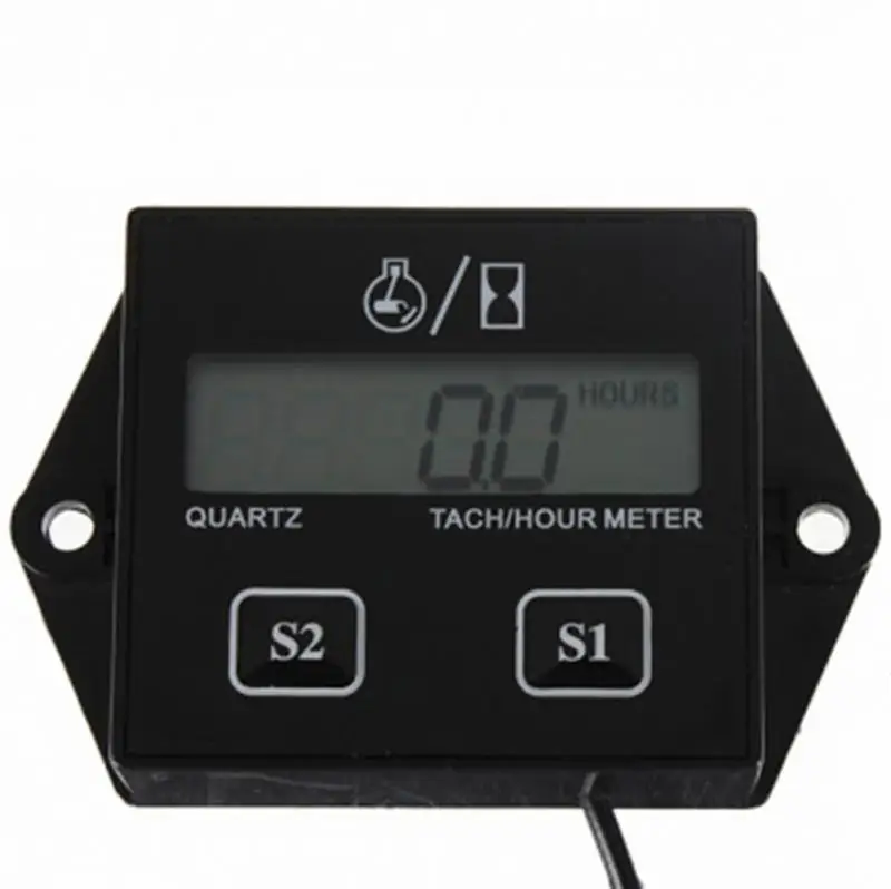 

2019 new hot sales Digital Motorcycle LCD Racing Spark Plug Engine Tach Hour Meter Tachometer Gauge