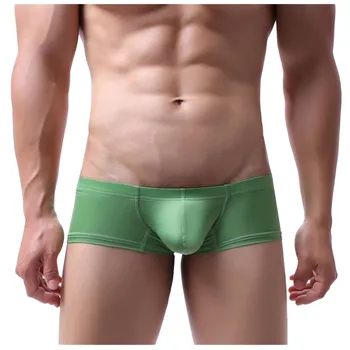 

Men Underwear Sexy Boxer Breathable Underpants Men Nylon Spandexe Underpants Mens Sheer Shorts Low Waist 2020 Brand Boxer Gay