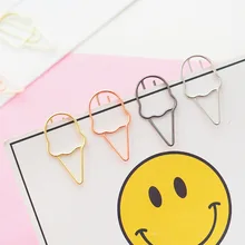 Coloffice 2 комплекта креативный модный подарок в форме мороженого бумажный зажим для карт набор студенческих канцелярских принадлежностей металлическая Закладка сообщения вырезанный стикер