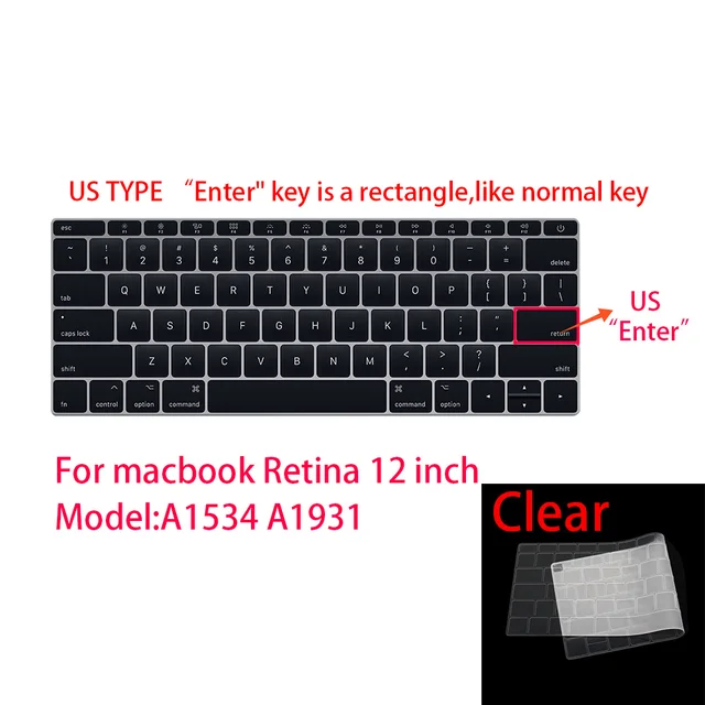 Keyboard cover for Apple Macbook pro13/16/15 Air13 inch All series Laptop silicone Case Transparent Clear Protecter film EU/US O