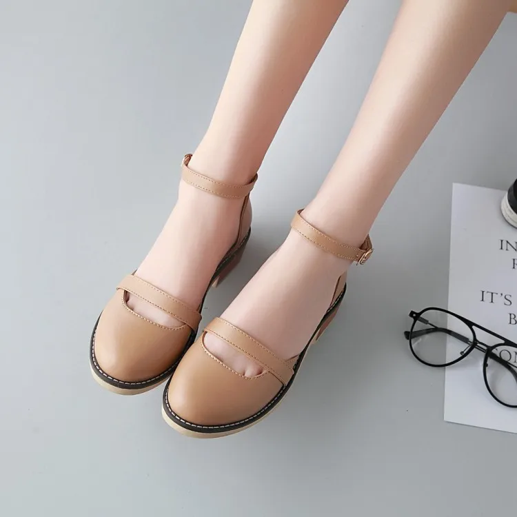 

Big Size 11 12 13 ladies summer platform sandals women shoes woman Little round head cingulate Shallow mouth Thick with sandals