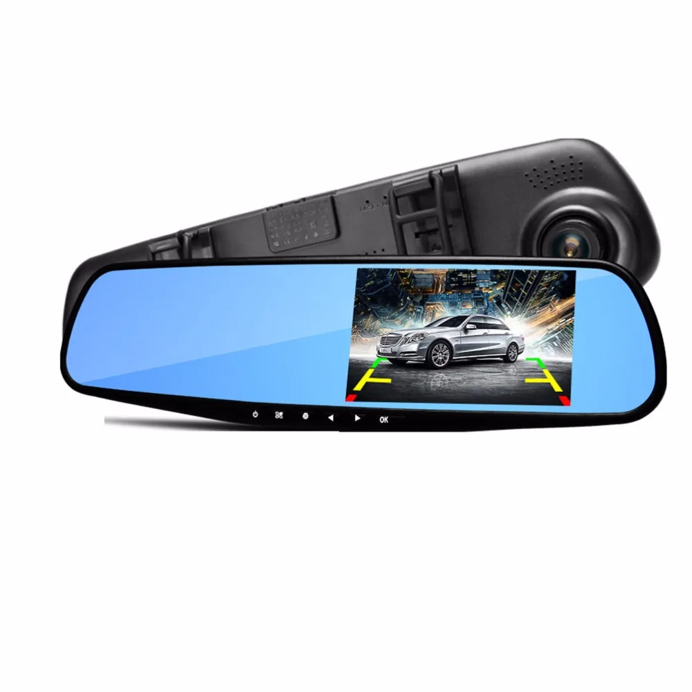 Fonwoon 3 в 1 Автомобильный видеорегистратор реверсивный радар-детектор видеорегистратор 1080P зеркало заднего вида камера с двойным объективом Обратный Датчик изображения парковки