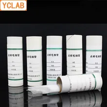 YCLAB-tubo de cristal de muestra capilar, 1000 Uds., longitud de 100mm y diámetro interno 0,1/0,2/0,3/0,4/0,5mm (regalo a cabezal de látex rojo)