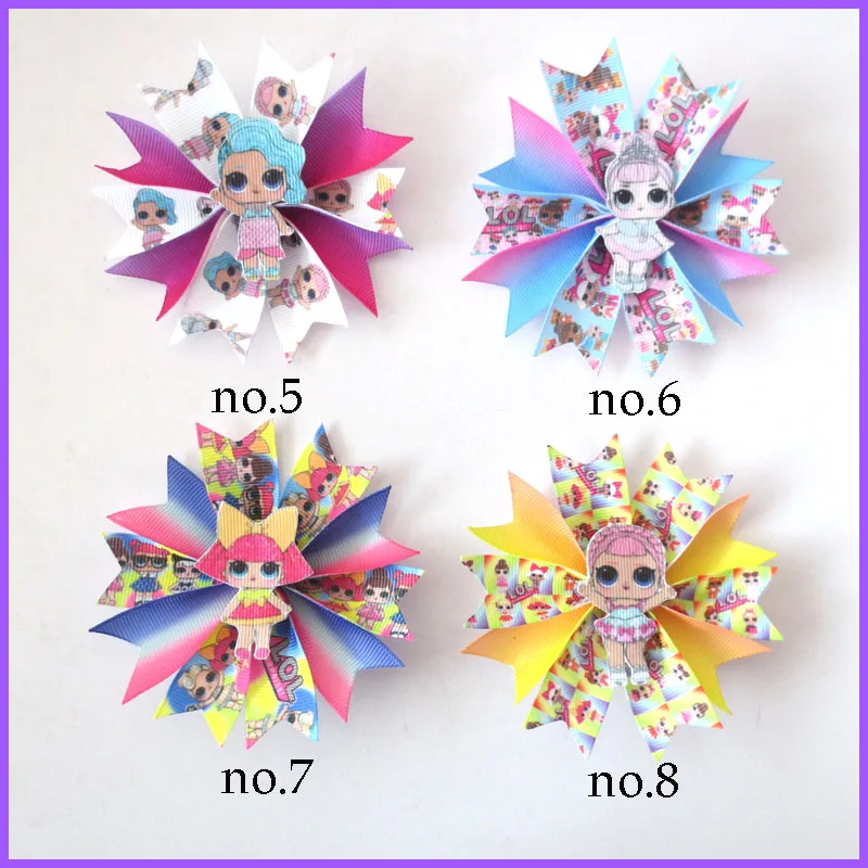 100 Girl 3.5" Fairy Hair Bow Clip A Unicorn Rainbow  L.O.L Doll Surprise Baby 