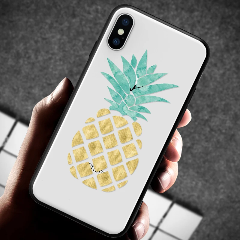 Жесткий чехол для телефона с рисунком ананаса из розового золота Vogue iPhone 5 5S SE 6 6S 7 8