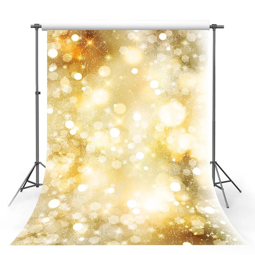 

MEHOFOTO Backdrop for Photo Studio Golden Glitter Bokeh Party Stars Background Computer Printing Photobooth Newborn