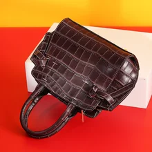 Женские сумки из натуральной кожи аллигатора, повседневные женские сумки через плечо из воловьей кожи, женские сумки через плечо