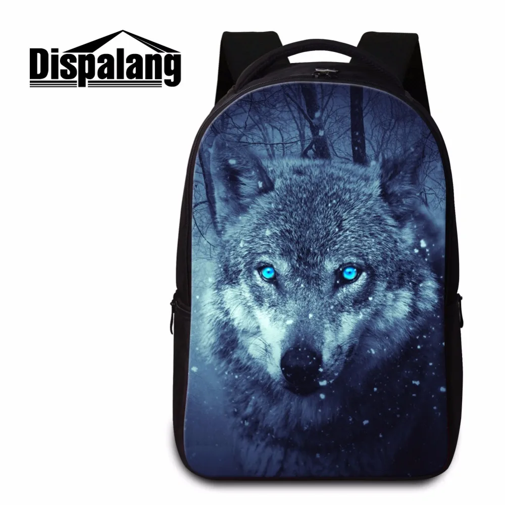

Dispalang Wolf Print Laptop Backpack For 14 Inch Notebook High Quality Computer School Bags For Teenager Men Travel Bags Rugtas