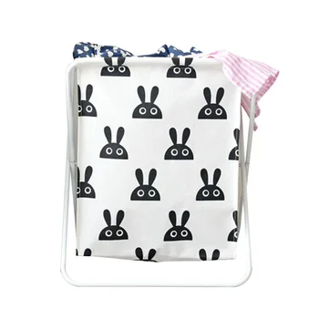 

Laundry Basket Large Cotton and Linen Foldable Clothing Storage Basket Household Supplies Bathroom Organizer for Hotel Dorm