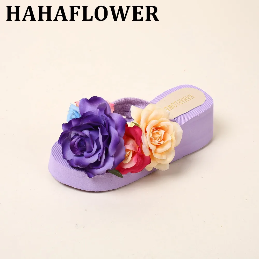 HAHAFLOWER EVA Women Casual Massage Durable Flip Flops and Beach Water friendly Summer Sandals 
