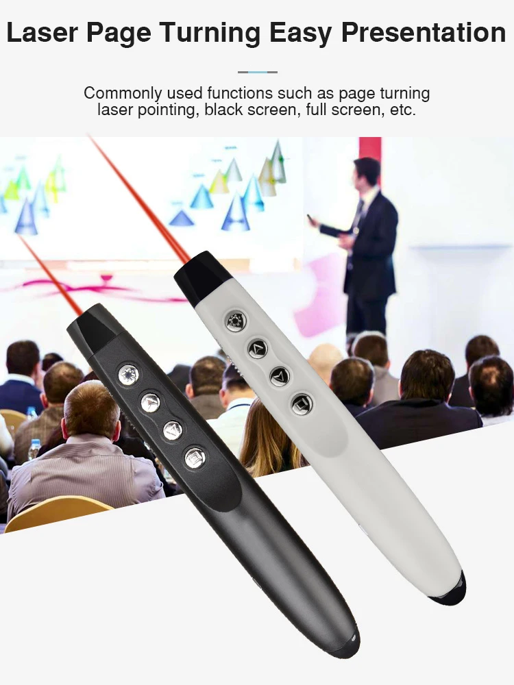 Hot Wireless Presenter Laser Pointers 2.4G RF Wireless PPT Presentation Remote Control Red Light USB Flip Laser Pointer Pen (6)