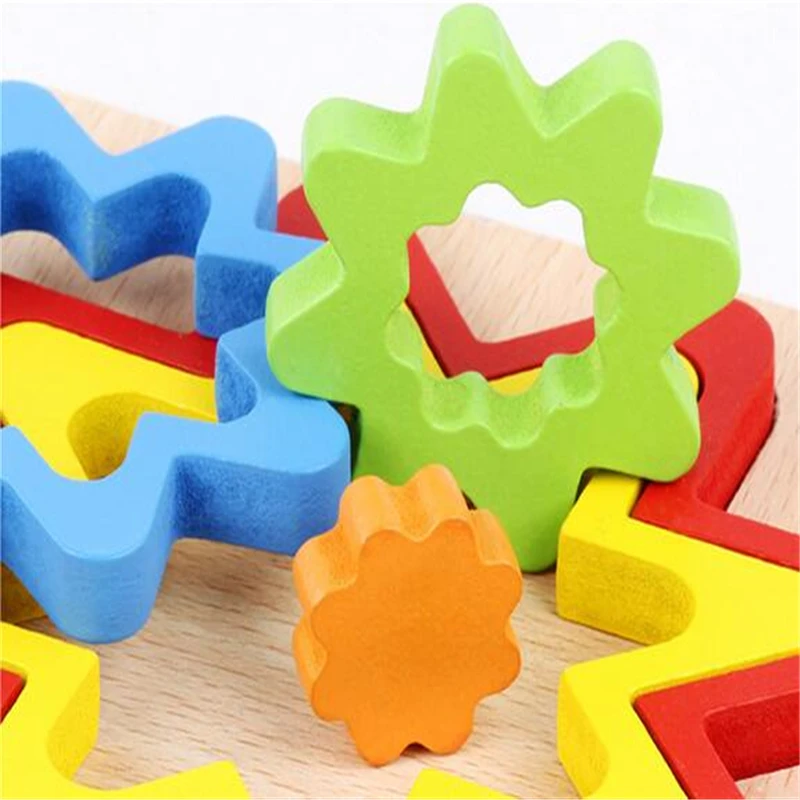 Форма познавательная доска детская Геометрическая головоломка деревянные игрушки детские развивающие игрушки Детские познавательные обучающие соответствующие игрушки