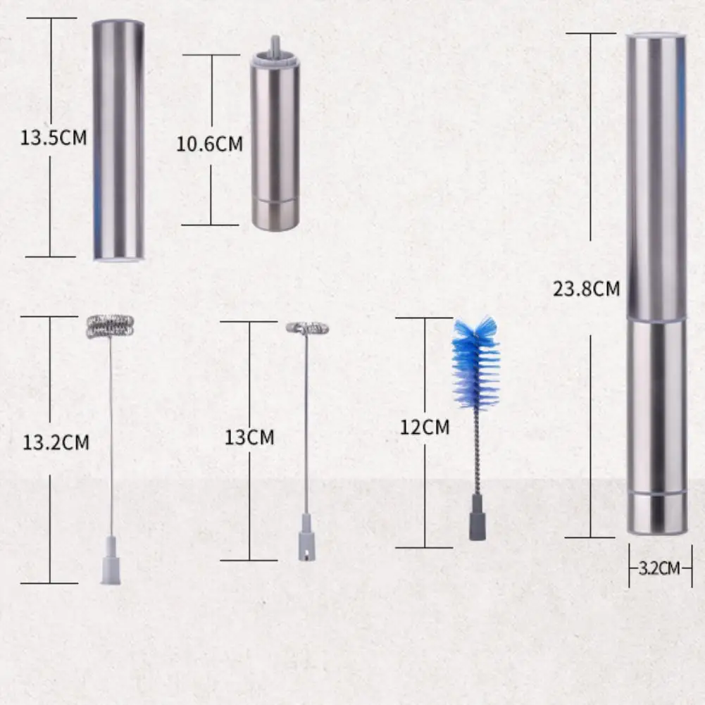 Электрический молоковзбиватель из нержавеющей стали полуавтоматический ручной венчик для молока портативный для кофе молока