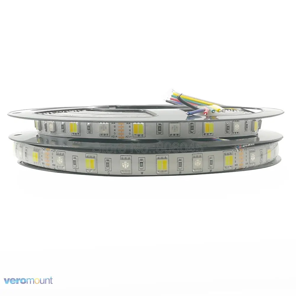 5 м 5050 RGBCCT Светодиодная лента RGB + CW WW 2 в 1 чип регулируемая цветовая температура IP20
