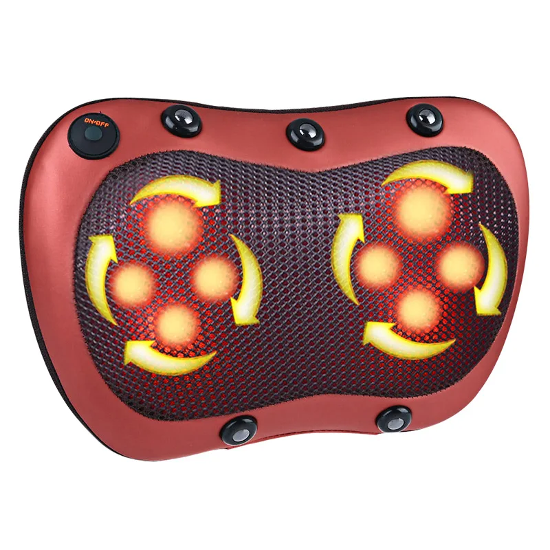 New Magnet Stone Relaxation Massage Pillow Electric Shoulder Back Heating Kneading Infrared therapy for shiatsu Neck Massage