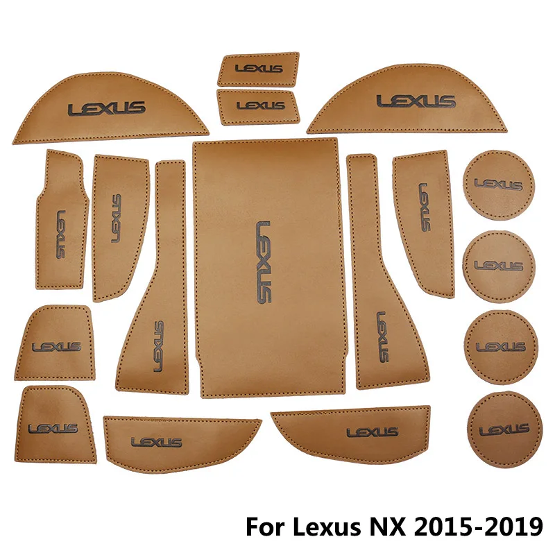 

Fashion Car Door Groove Mat Microfiber Leather For Lexus ES 2013-2017 NX 2015-2019 Non-slip Cup Mats Interior Door Pad Coasters