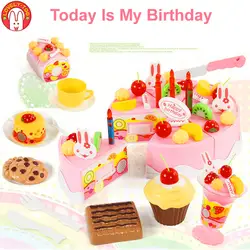 Для DIY торта на день рождения CuttingToys ролевые игры Кухня Еда пластик Игрушка раннего образования классические для детей Подарки девочек