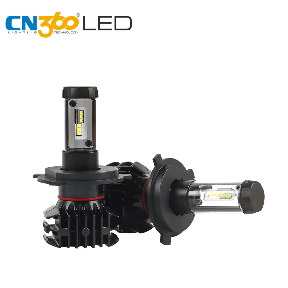 

CN360 2PCS LED Car Headlight H4 9003 HB2 Hi/Lo Beam Light CSP Chips Mini Waterproof Headlamp Auto Motorcycle Lamps 6500K 8000LM