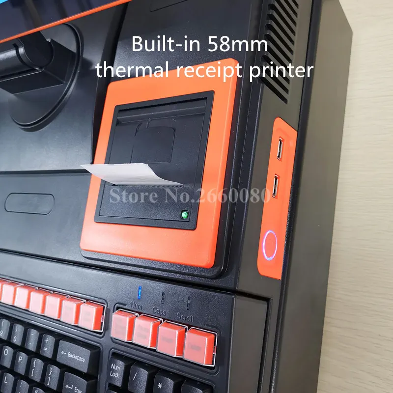 Wi-Fi POS система машина 15," ЖК-монитор кассовый аппарат с 58 мм чековый принтер и кассовый ящик все в одном для супермаркетов
