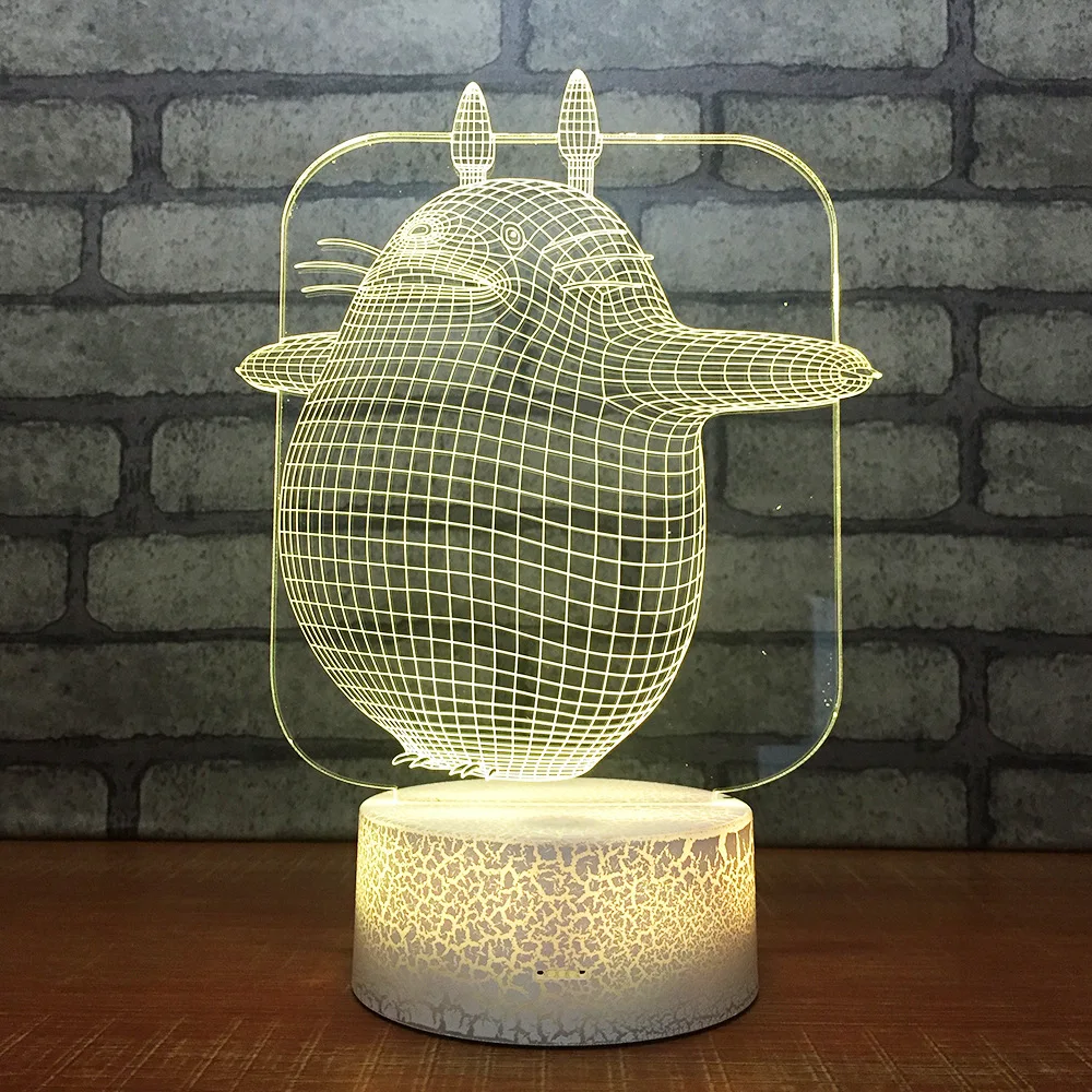 

Totoro LED Night Light 7 Color Change Desk Light Action Figures Boys Girls Birthday Toys