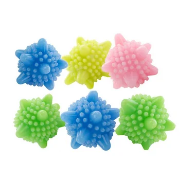 

6PCS Reusable Solid Colorful Washing Laundry Ball for Washing Machine Magic Clothes Dyer Ball Household Cleaning Tools