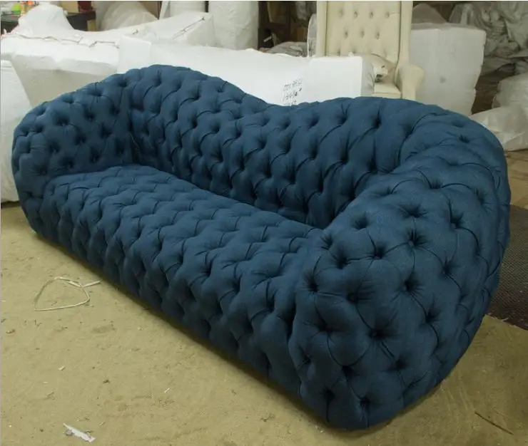 غرفة المعيشة طقم أريكة muebles دي سالا أريكة جلدية أصلية أثاث منزلي حديث الكلاسيكية الجديدة الأريكة أريكة تشيسترفيلد أريكة كبيرة 3 مقعد