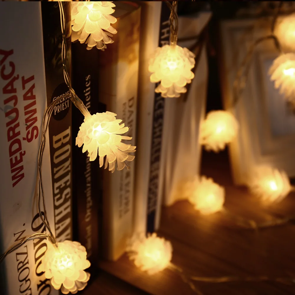 Holiday Fairy String Light 20LED 3M Pine Cone Sting Lights Battery