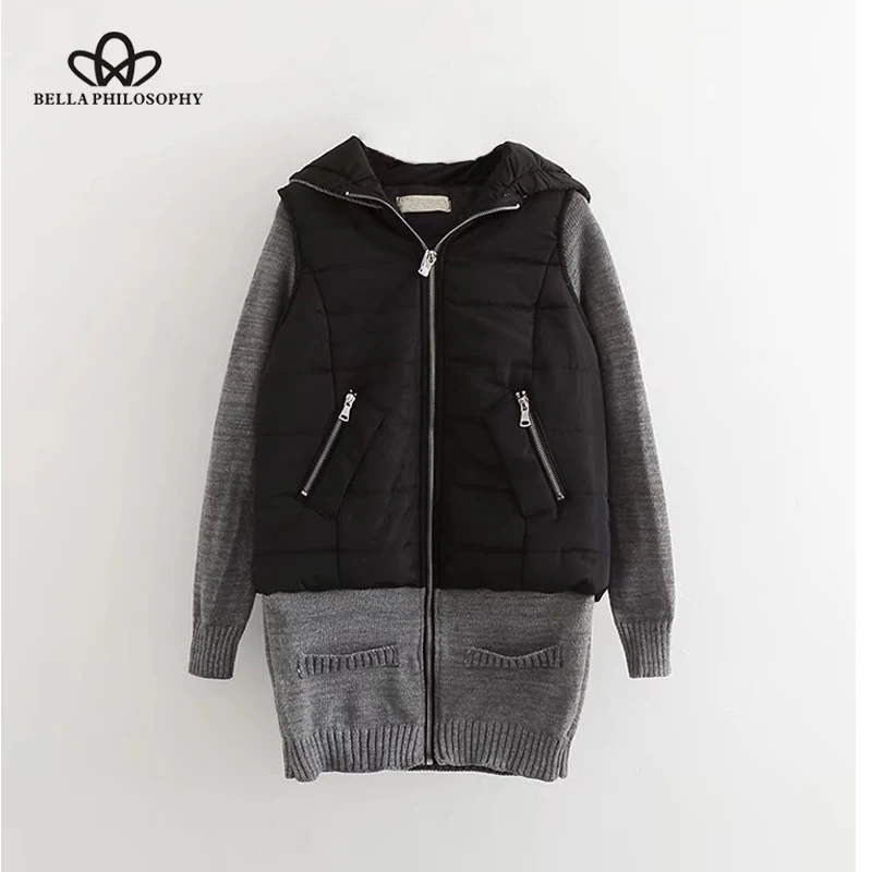 Wonder 2018 new autumn winter women long sleeve casual coat zipper slim fashion female parkas warm sppliced women padded coat