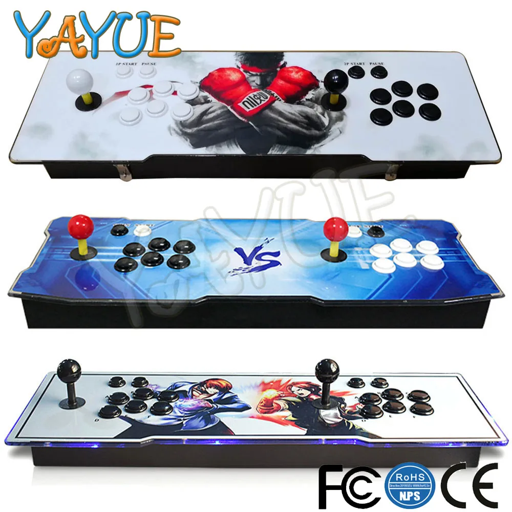 

Pandora Box 9 Arcade Game Acrylic Console 2 Players Joystick Controller Console Built-in 1500 Games HDMI VGA Output for PS3 TV