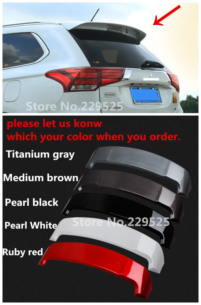 ABS Paint Rear Spoiler Trunk Boot Lip Wing for Outlander Rear Spoiler 2013~2018 Car Styling,Black