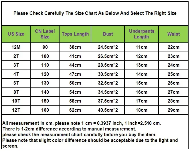 Girls Underwears Cotton Briefs Sets size