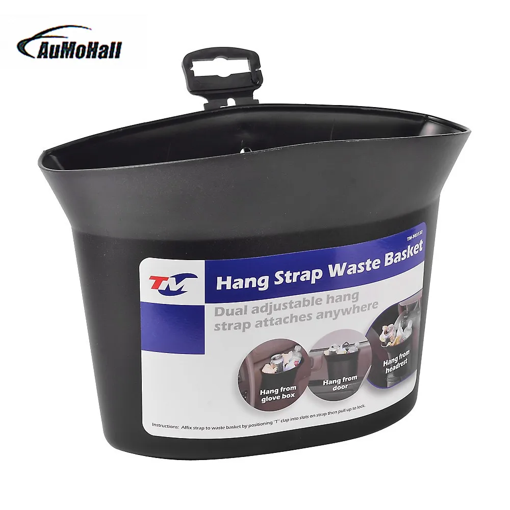 AUMOHALL 1pc Mini Universal Car Holder Auto Waste Basket Trash Rubbish