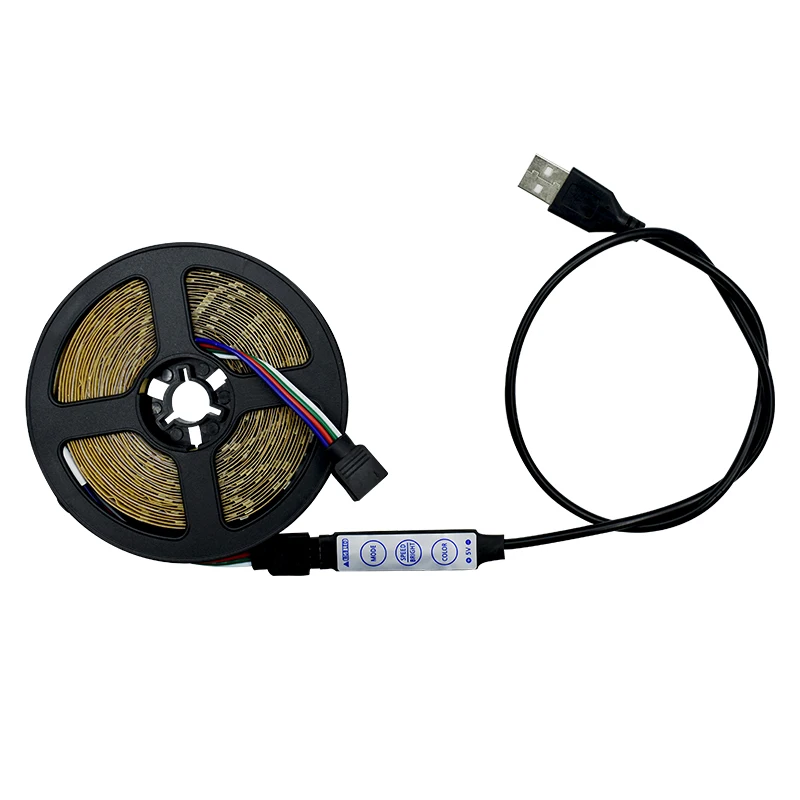 Grnflashing DC 5 В Светодиодная лента RGB мини контроллер USB 3 клавиши кабель управления