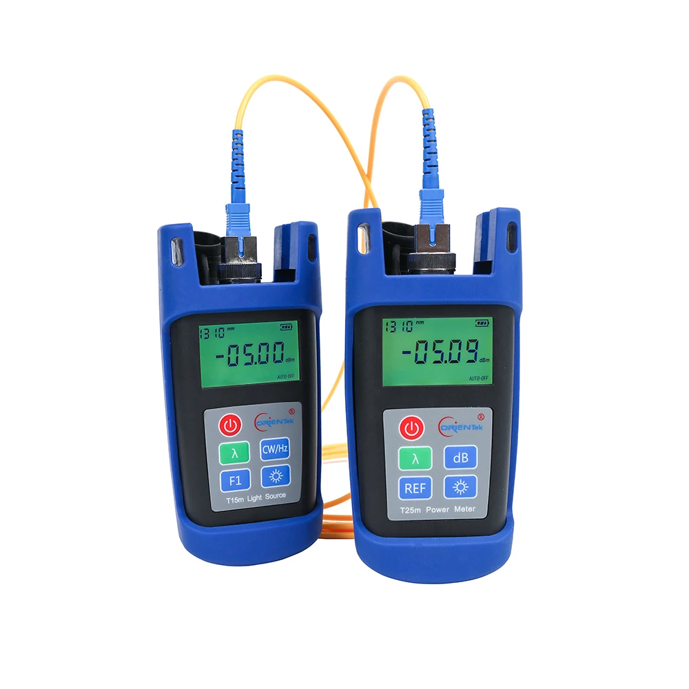 

Orientek T25M Optical Power Meter +T15M-S Optical Light Source Singlemode 1310/1550nm FTTH Test Tool OPM OLS