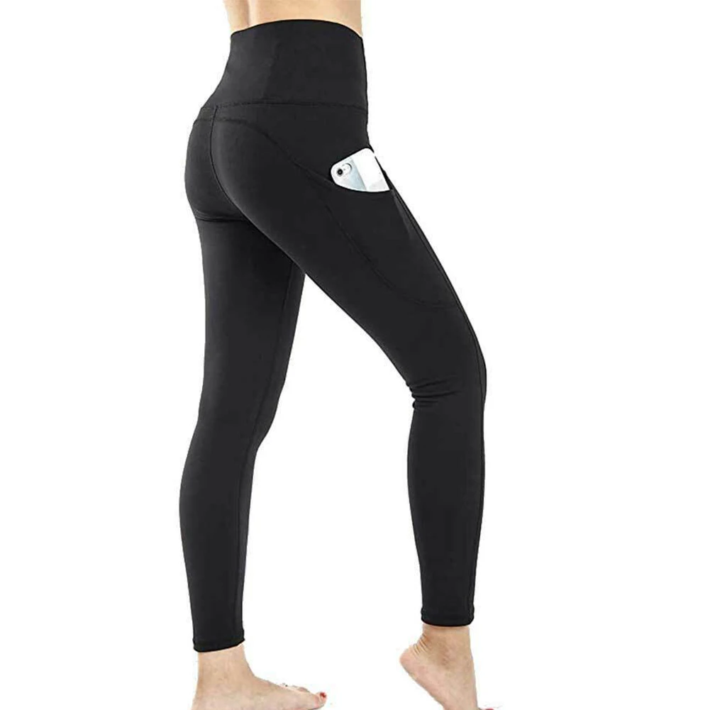 

Elastic Push Up Sports UV Protection Gym Yoga Solid Quick Dry With Pocket Women Yoga Pants Leggings Style High Waist Fitness
