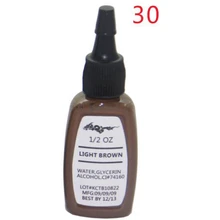 Светло-коричневый цвета, Перманентный макияж, пигмент, профессиональное коричневое 15 мл/бутылка(1/2 OZ) косметические чернила для татуировки краски для лица губ для бровей 5 шт./лот