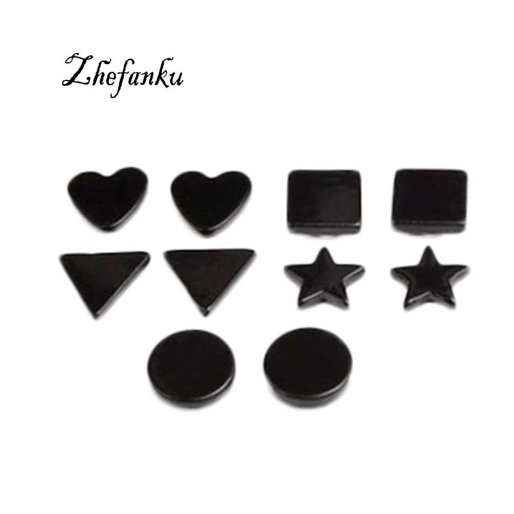 New font b Fashion b font Personality Earrings Wild Men Pentagram Earrings Magnet Geometry font b